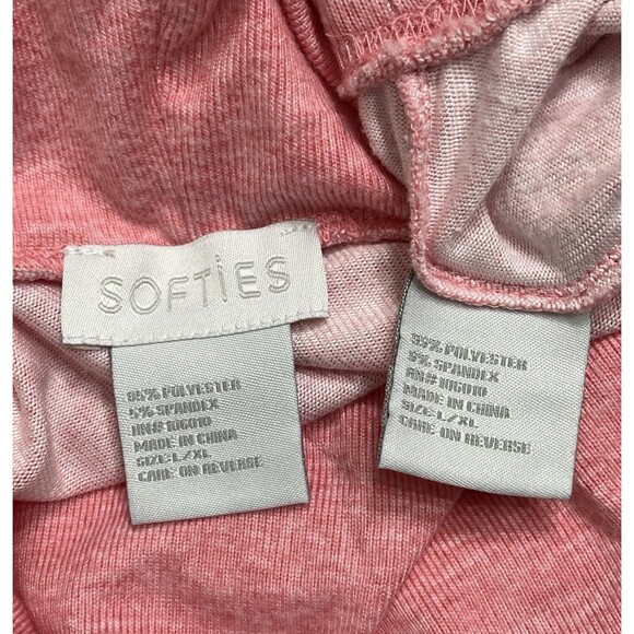 Softies Dream JerseyCowl Neck Lounge Set Peach Sz L/XL Quiet Luxury Athleisure - Picture 12 of 14